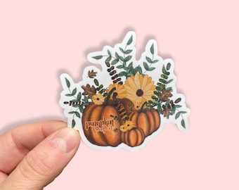 Pumpkin Stickers, Autumn Sticker, Fall Stickers, Pumpkin Sticker, Autumn Pumpkin Sticker, Waterproof Sticker, Die Cut Sticker