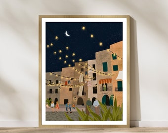 Apulien Italien Kunstdruck, Apulien Reisedruck, Italienischer Sommerdruck, Apulische Kunst