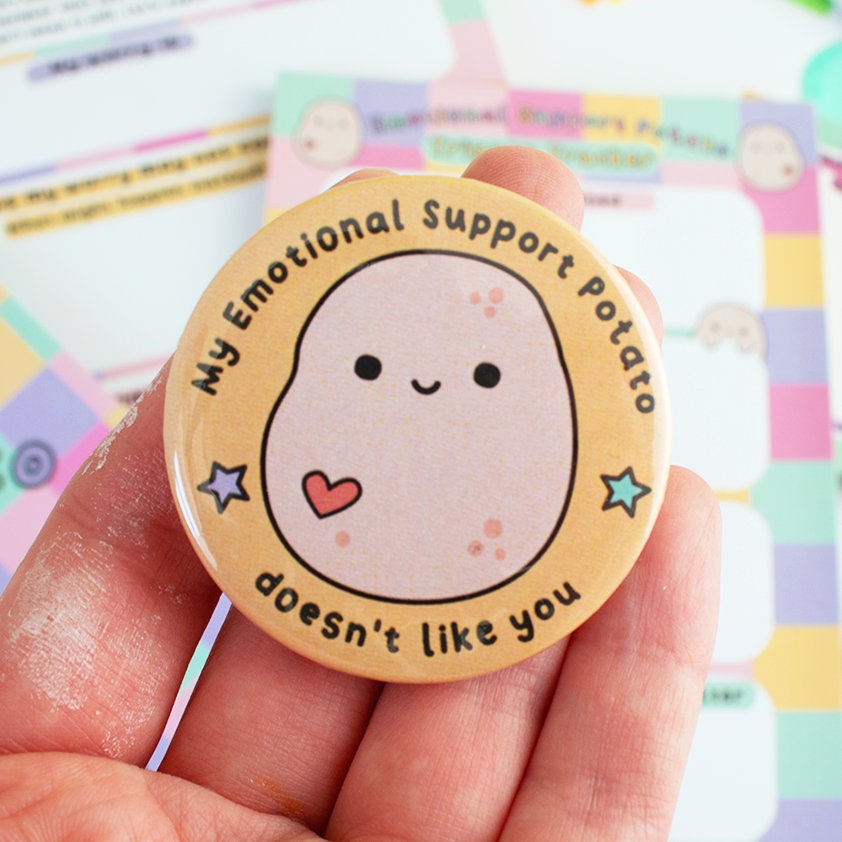 Emotional Support Potato Life Hack Lanyard, Affirmations Gift, Anxiety  Charm, Emotional Support, Cute Lanyard, Kawaii Self Care Gift -  Denmark