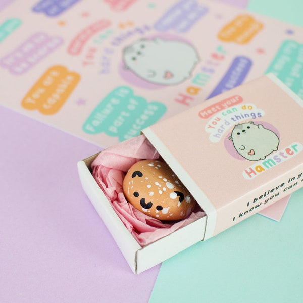 Cute Hamster Gift, Cute Gift Set, You Can Do Hard Things Hamster Kit, Self Care Gift, Supportive Gift, Motivational Gift, Mental Health Box