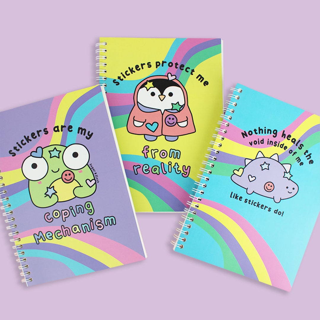 Sticker Boook Set of 3 Reusable Sticker Books, Reusable Sticker Book, Reusable ...