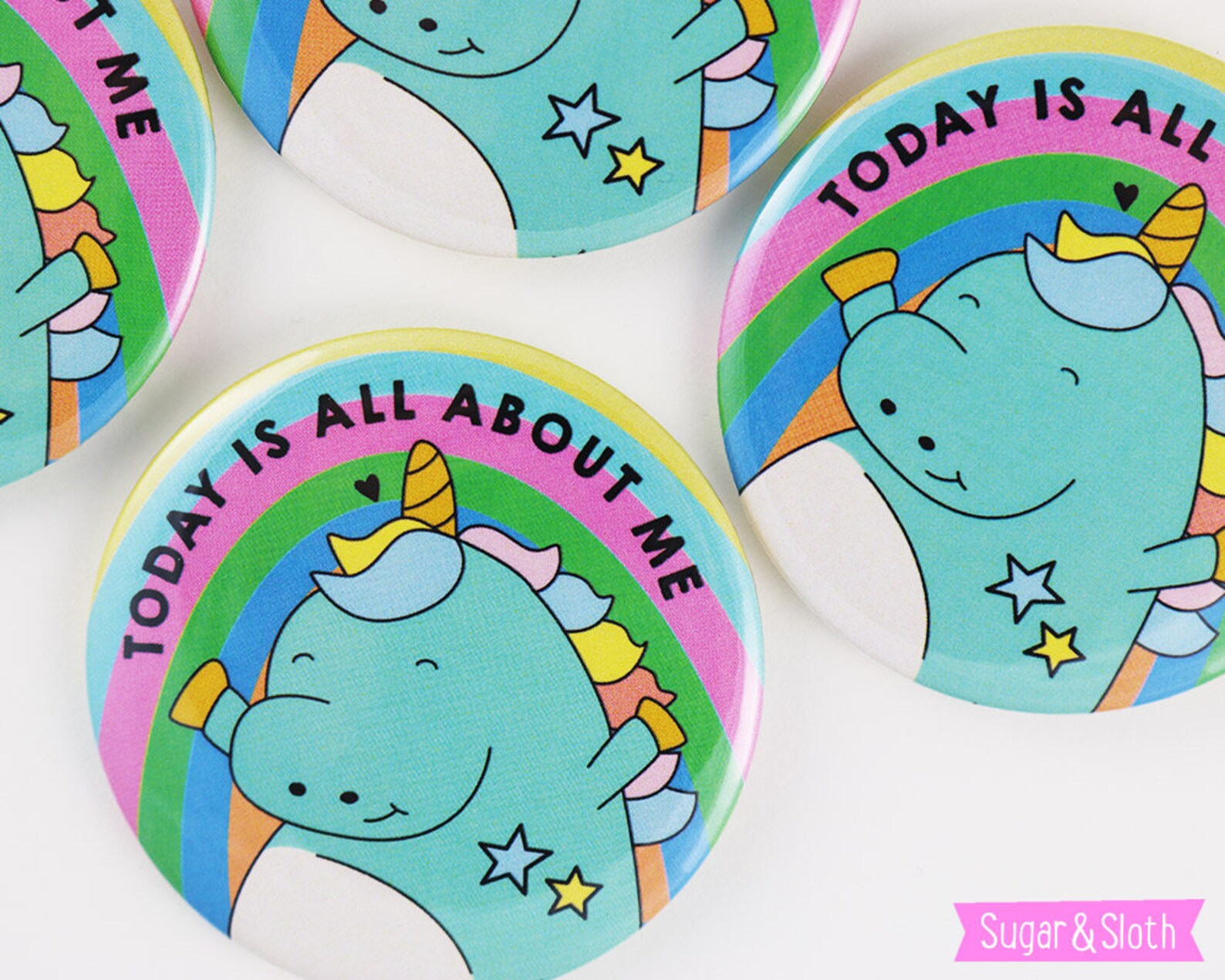 Funny Birthday Badge Birthday Girl Badge Unicorn Party Etsy