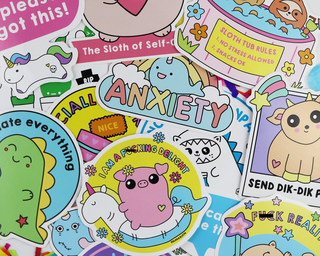 Mystery Sticker Pack, Funny Vinyl Stickers, Funny Stickers Pack, Grab ...