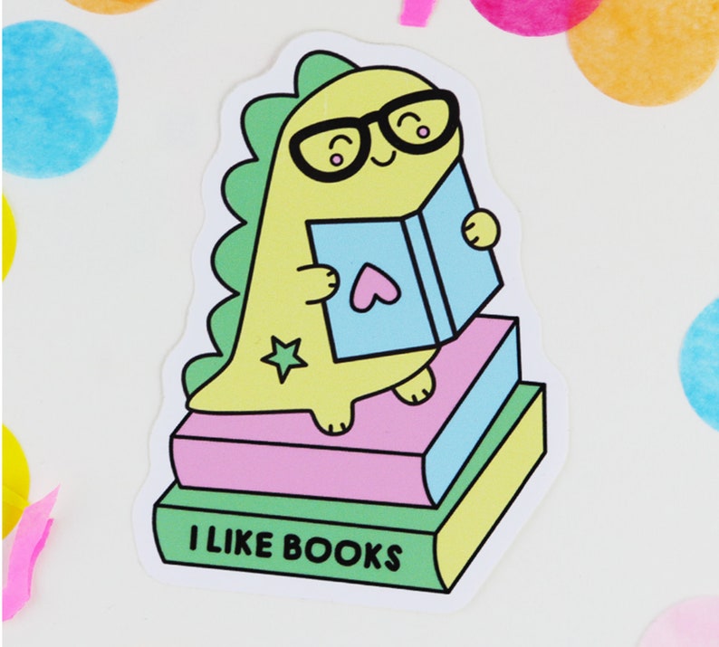 I Like Books Vinyl Sticker | Etsy