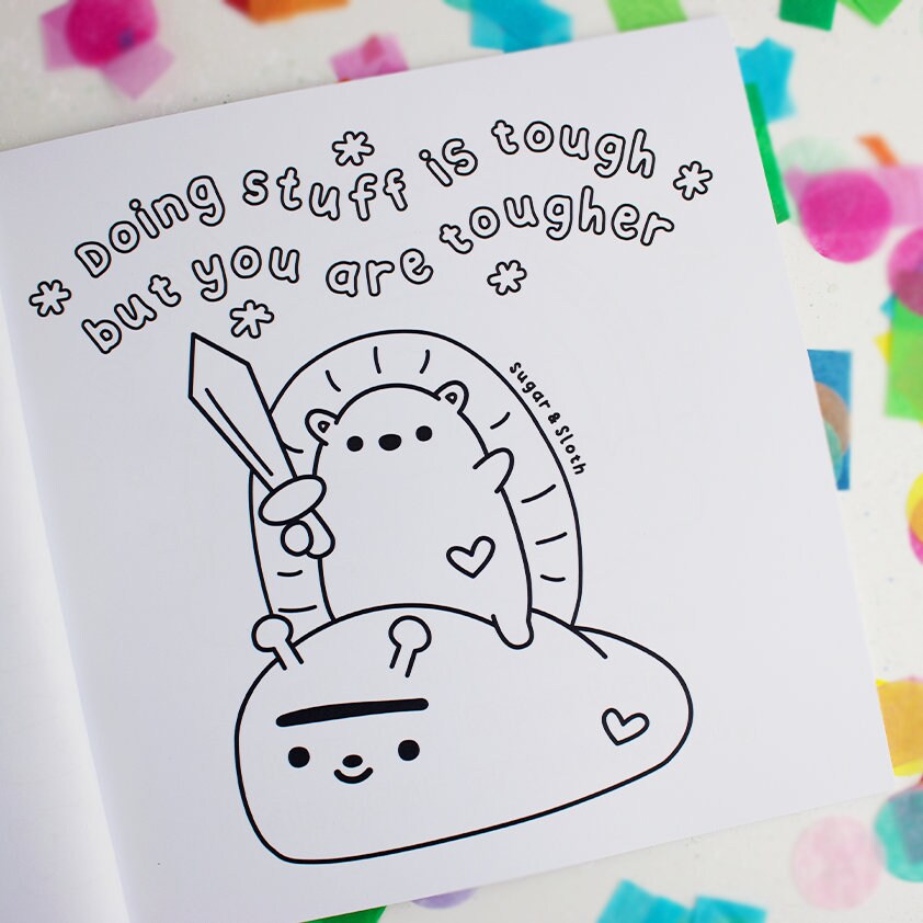 Cute Colouring Pages Will Protect Me From Reality A - Etsy UK