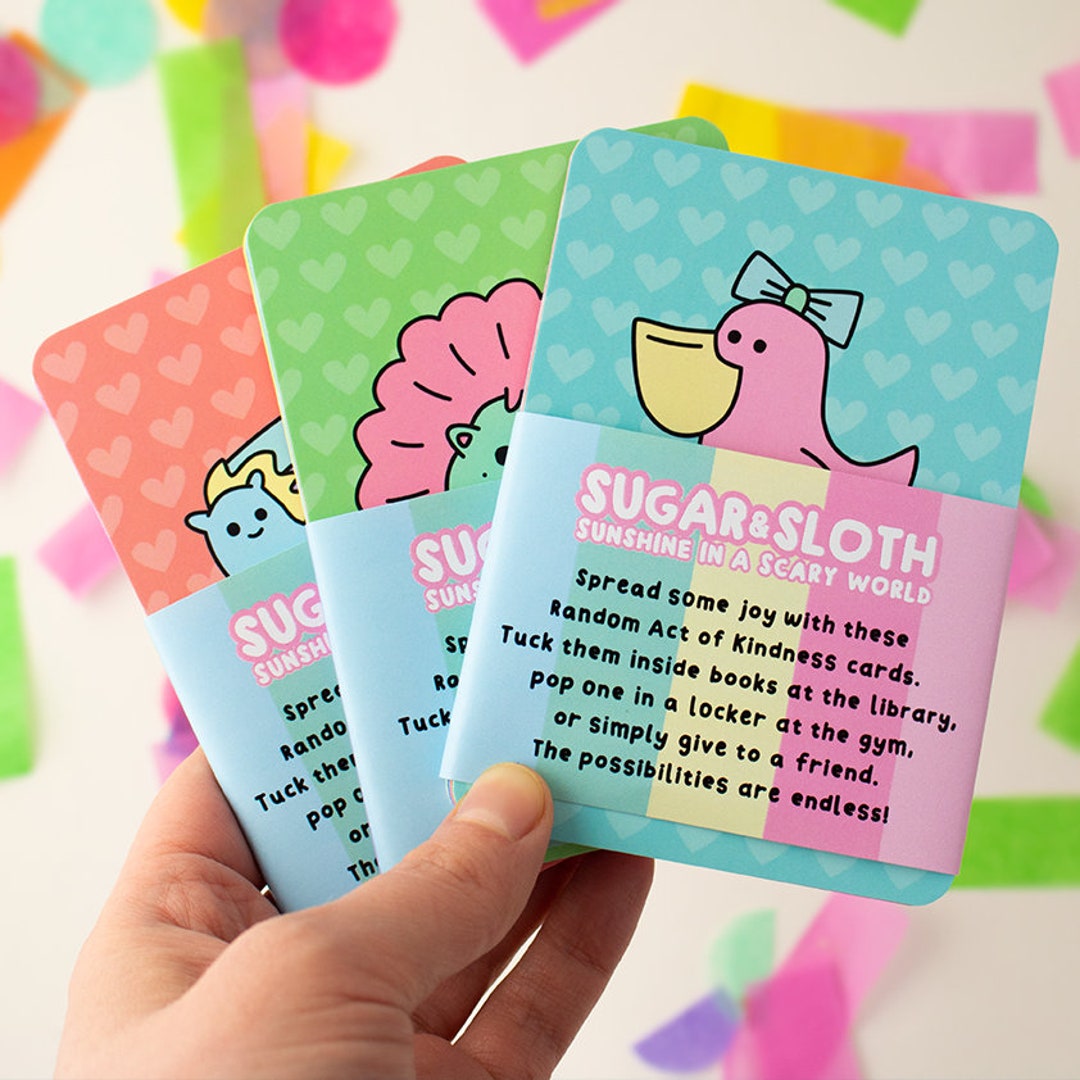 Random Act of Kindness Cards, Set of 10 Kindness Cards, Kindness Prints