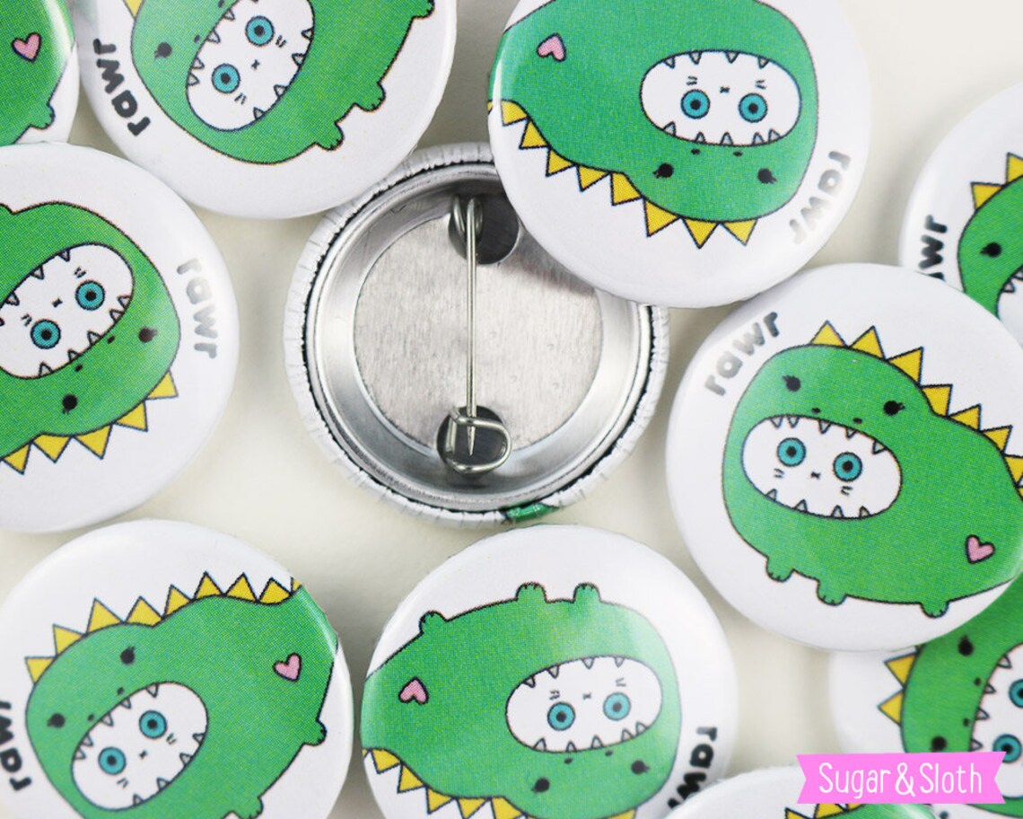 Cute pin badge cute badges kawaii pin badge kawaii button | Etsy