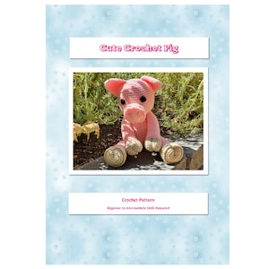 8 ply Crochet Pattern for a 36cm Little Pig Soft Toy