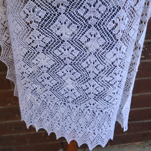 Knitting Pattern for a Lace Shawl/Stole in the Shetland Lace Tradition