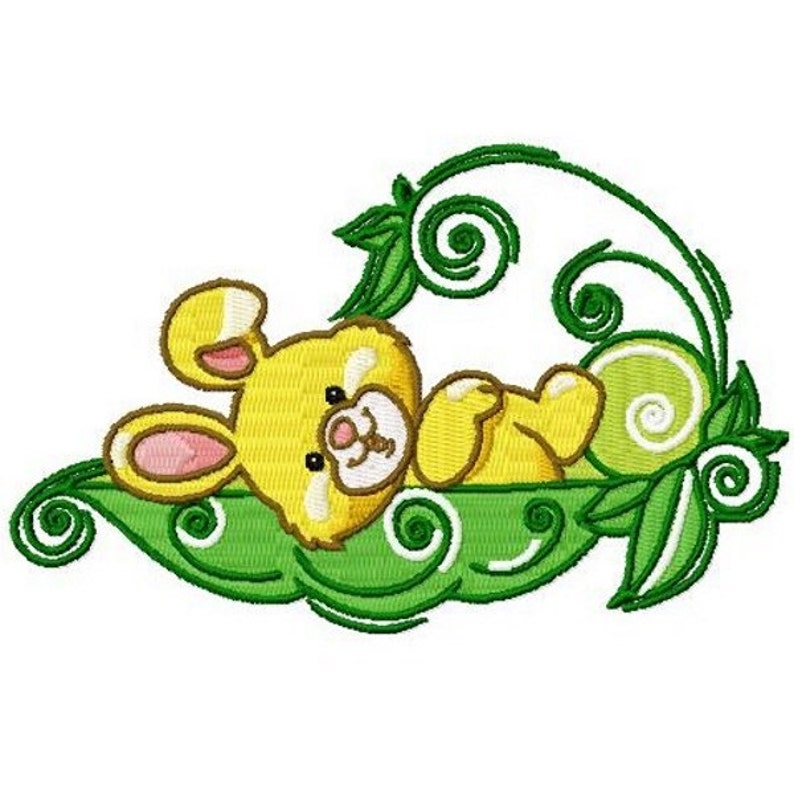 Sweet Pea Bunny Embroidery Design Zip File Download | Etsy