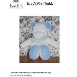 Baby's First Teddy Bear Knitting Pattern