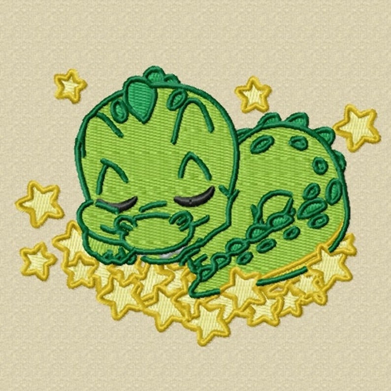 Baby Crocodile Embroidery Design Zip File Download