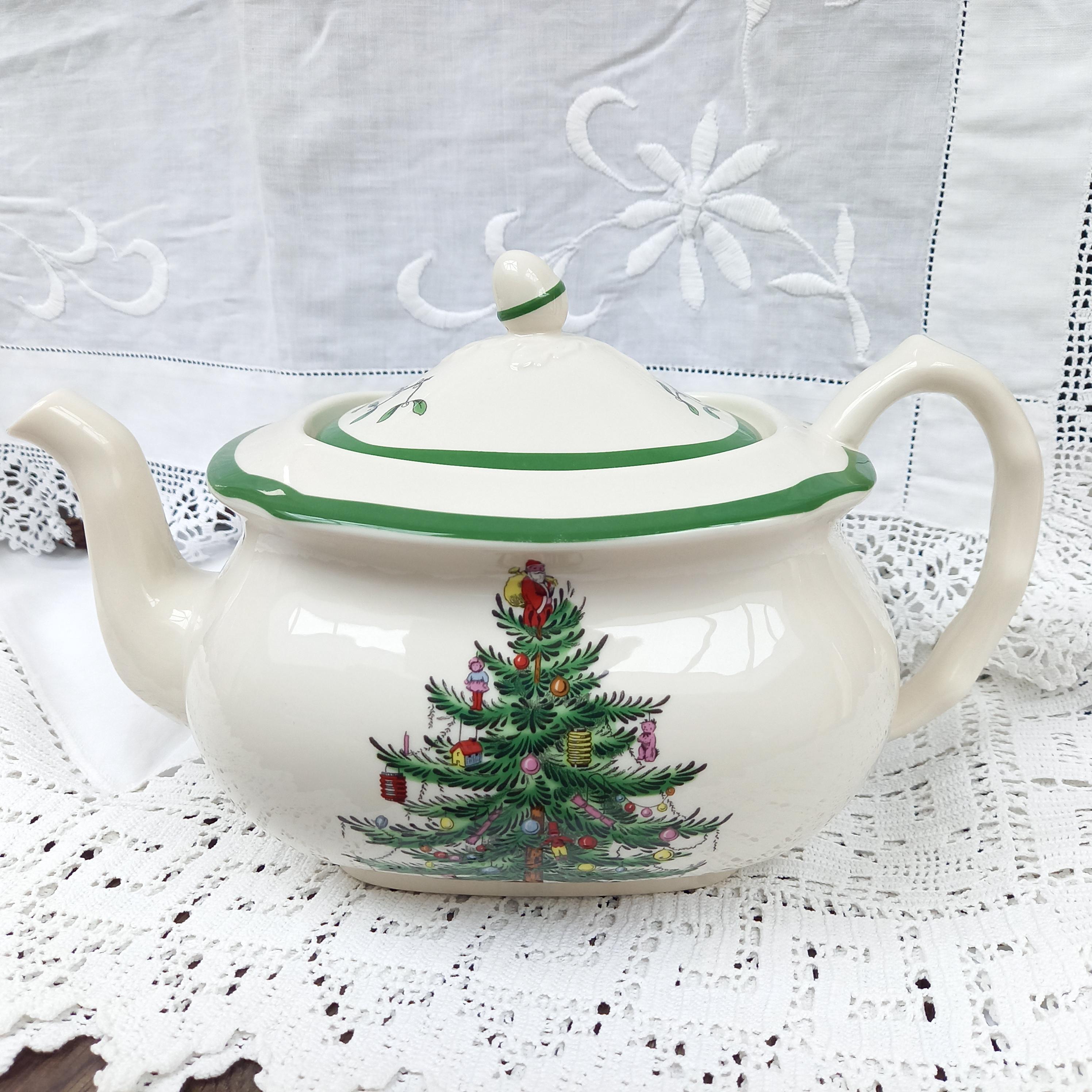 Spode Christmas Tree Teapot, Vintage Collectable Teapot