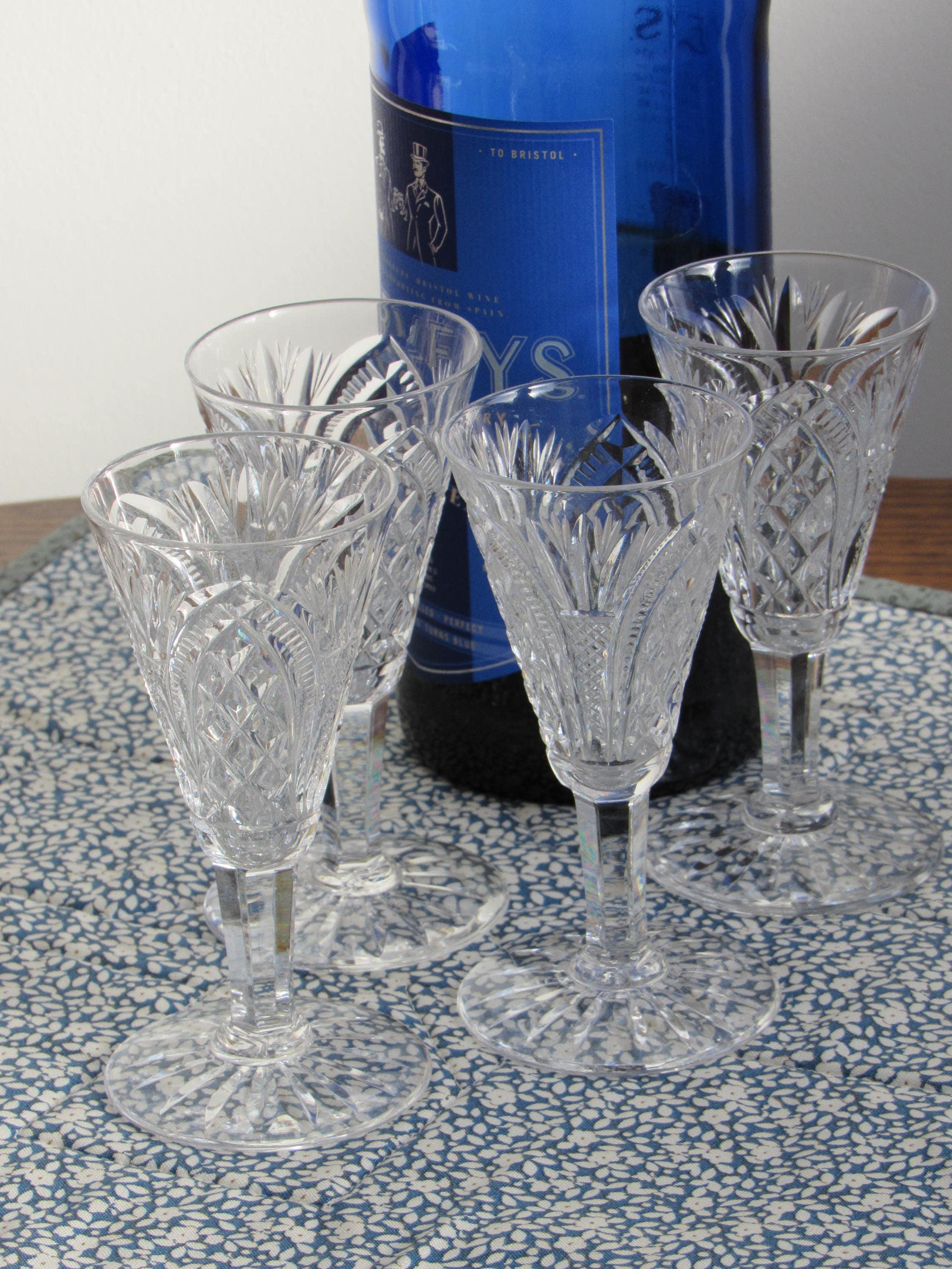 Lot De 4 Verres à Liqueur Vintage France Fumés - Verres à Pied Apéritif