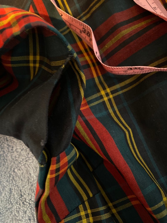 Vintage High Waisted Plaid Dress - image 6