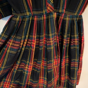 Vintage High Waisted Plaid Dress