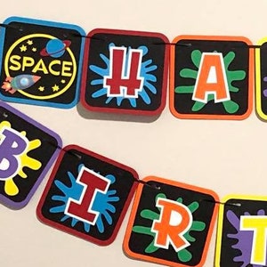 Space Birthday Banner. Space Banner. Outer Space Banner. Alien Birthday Banner. Alien Banner. Astronaut Birthday Banner. Astronaut Banner.