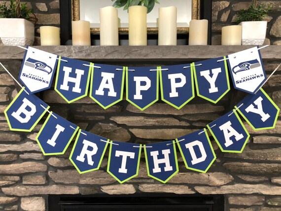 Seattle Seahawks Birthday Banner Etsy