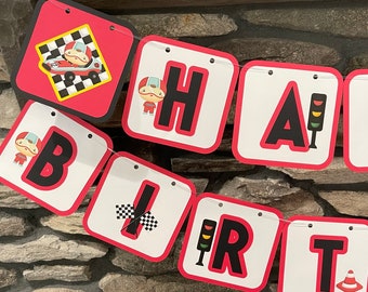 Race Car Birthday Banner. Race Car Banner. Racer Banner. Cars Banner. Vehicles Banner. NASCAR. Race Car 1st Birthday. Daytona Banner