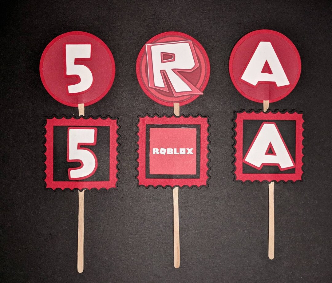 Roblox Cupcake Toppers. Roblox Party Supplies. Roblox Birthday Etsy