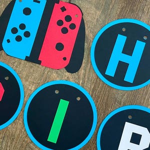 Video Games. Video Games Banner. Video Games Party. Video Games Birthday. Gamer Party. Blue and Red Video Games. Video Games Party Decor