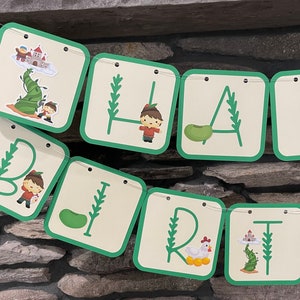 Nursery Rhyme. Story Book Banner. Nursery Rhyme Birthday Decor. Jack and Giant. Golden Egg. Fairy Tale Banner. Jack & Beans. Chicken Banner