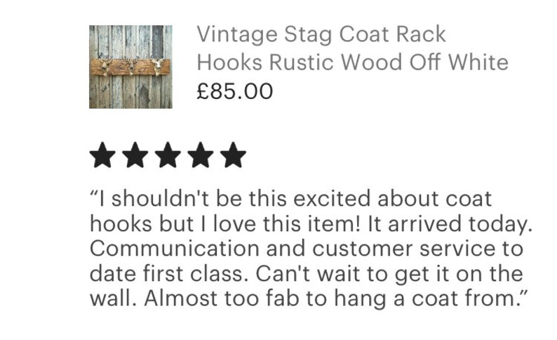 Vintage Stag Coat Rack Hooks Rustic Wood Sustainable Home Wall Decor Made To Order Any Length Xmas Dad Men's Gift image 4