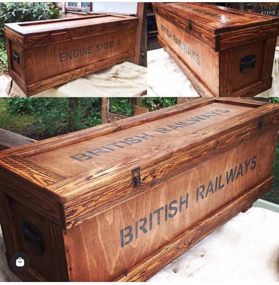 Industrial trunk coffee table deals