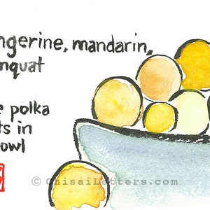 Polka Dots Original Aquarell & Tuschemalerei