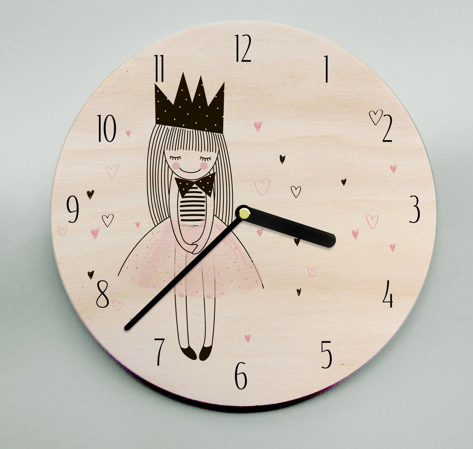 Little Girls Clock - Treat Your Princess to a Personalised Wooden Wall ...