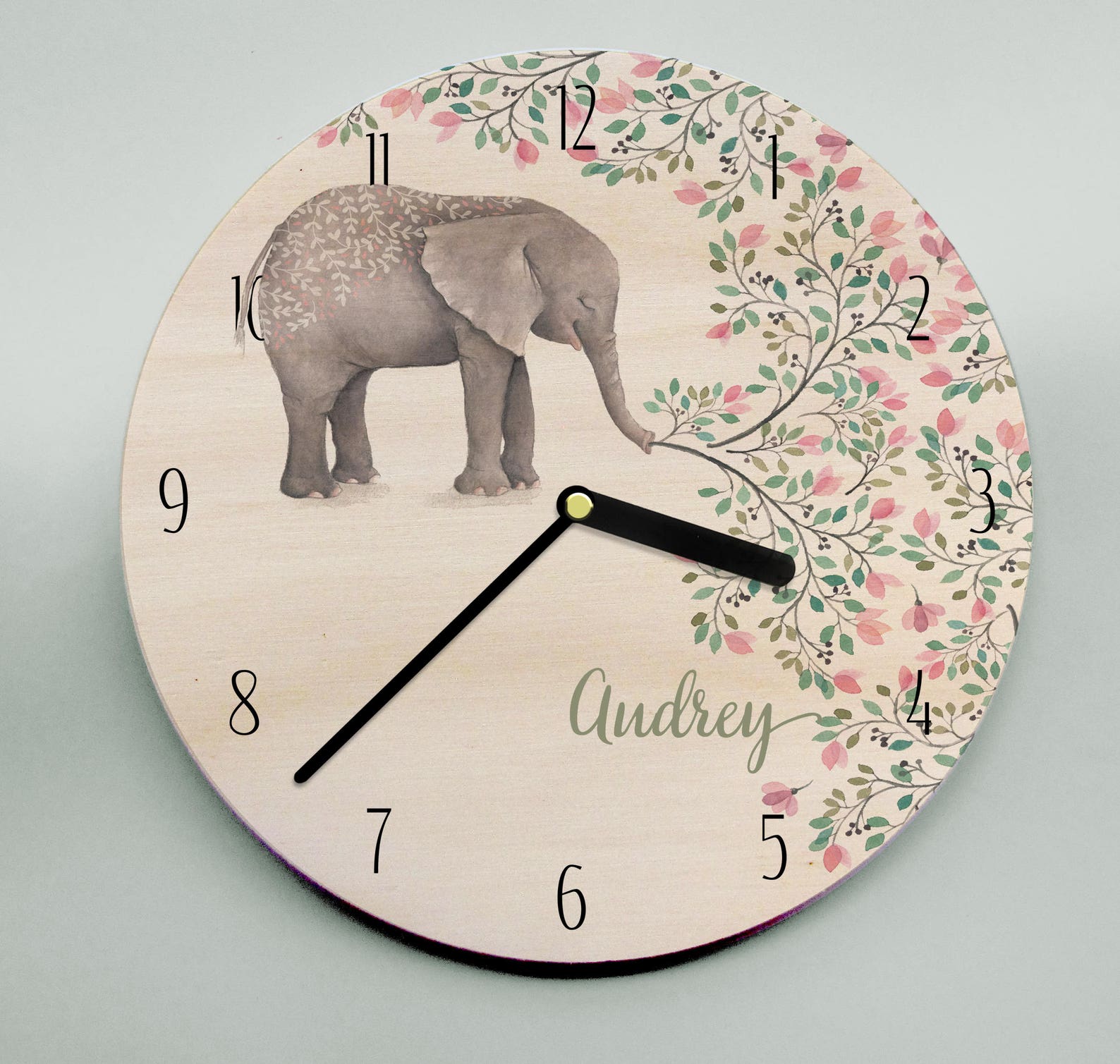 Nursery Wall Clock Personalized With Child's Name and Etsy Australia