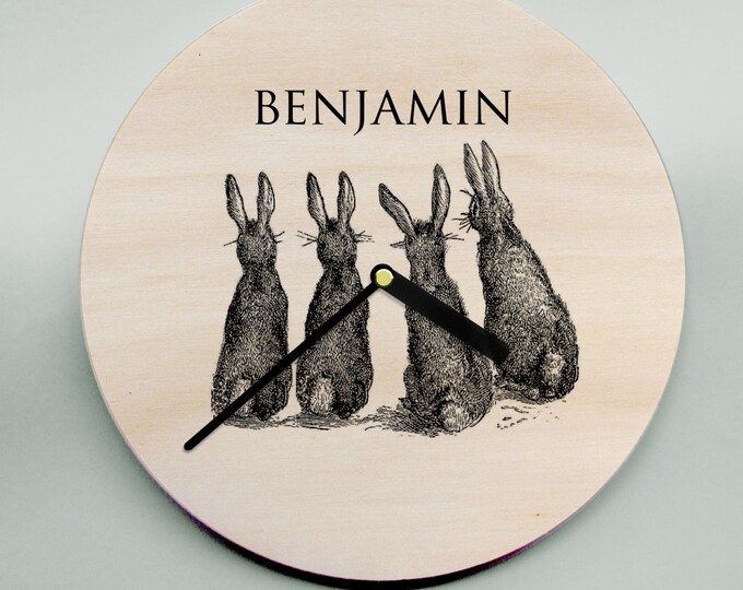 Personalised Clock / Kids Clock / Childs Wall Clock / Nursery Etsy