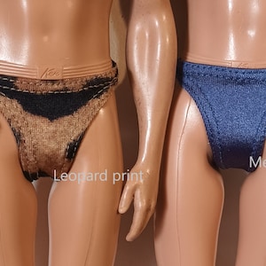 Set of 2 bikini underwear for 12 male doll more than 20 colors available image 7