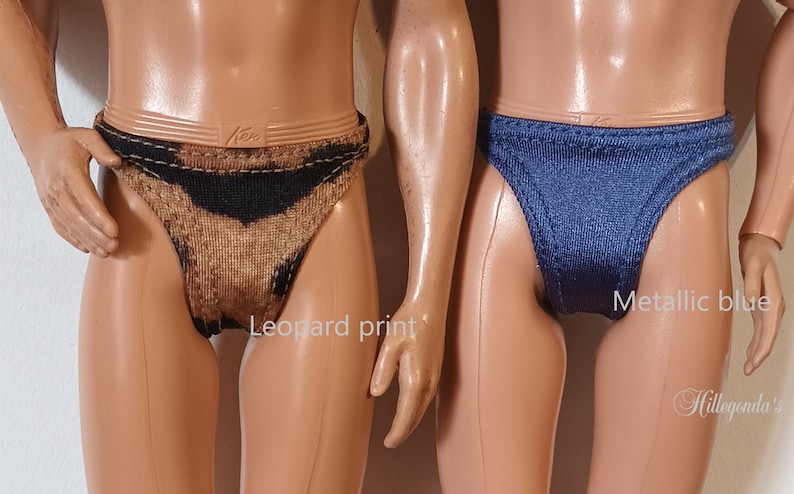 Set of 2 bikini underwear for 12 male doll more than 20 colors available image 7