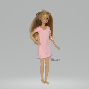 Short sleeve dress for 9&quot; Stacey little sister doll - solid colors