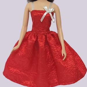 Red and white dress for 1/6 scale 11.5&quot; fashion dolls