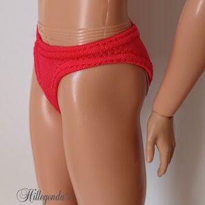 Set of 2 bikini underwear for 1/6 scale 12&quot; male doll - solid colors