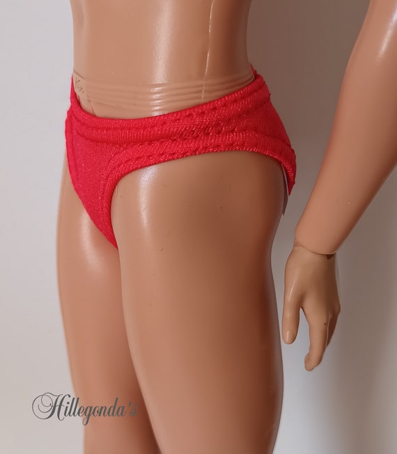 Set of 2 Bikini Underwear for 12 Male Doll More Than 20 Colors Available 