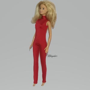 Turtleneck sleeveless catsuit for 1/6 scale 11.5&quot; fashion dolls - solid colors
