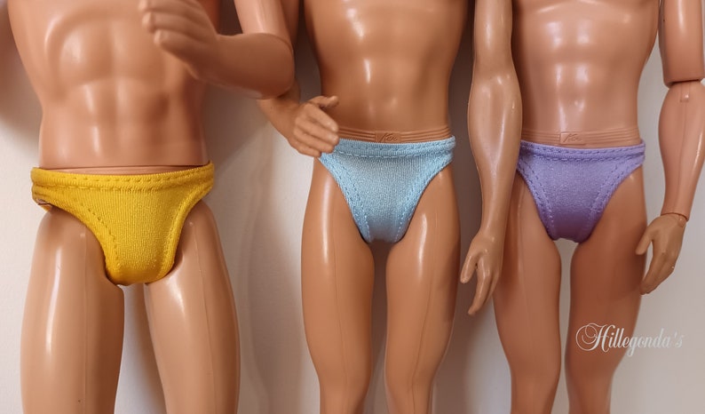 Set of 2 bikini underwear for 12 male doll more than 20 colors available image 8