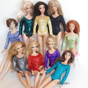 Sparkling colors long sleeve leotard for 11.5&quot; fashion dolls