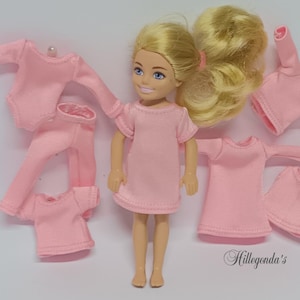 Clothing set for 5.5&quot; little sister doll - solid colors