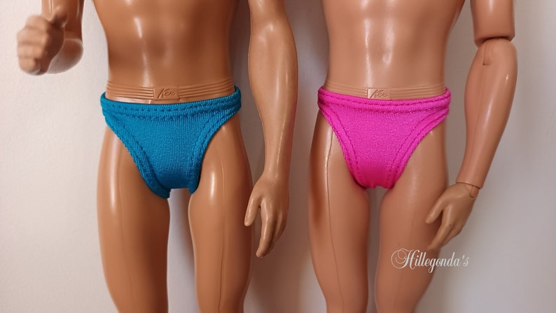 Set of 2 bikini underwear for 12 male doll more than 20 colors available image 9