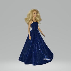 Midnight blue dress for 1/6 scale 11.5&quot; fashion dolls