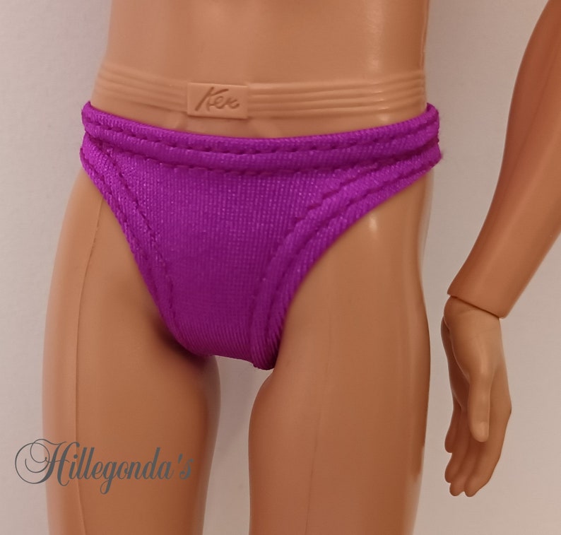 Set of 2 bikini underwear for 12 male doll more than 20 colors available Magenta