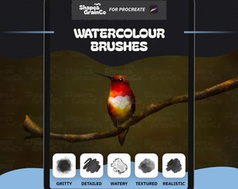Realistic Watercolor Brushes for Procreate | Painting Tools for iPad (Digital Download)