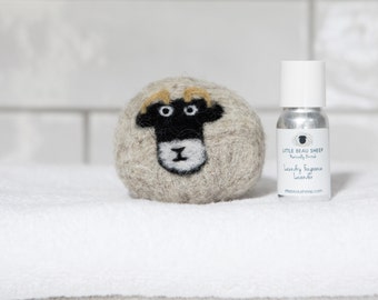 Laundry Ball and Oil Set, Swaledale sheep. The natural way to scent your laundry with Lavender pure essential laundry oil.
