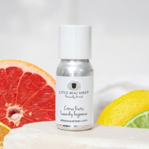 Citrus fruits essential oil to scent your wool dryer balls. The natural way to add fragrance to your laundry.