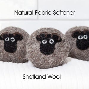 Bolas de lana para secadora – Suavizante natural – Ropa sin plástico – 100 % lana británica - Oveja Shetland
