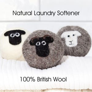 Bolas de lana para secadora – Suavizante natural – Ropa sin plástico – 100 % lana británica - Oveja mixta